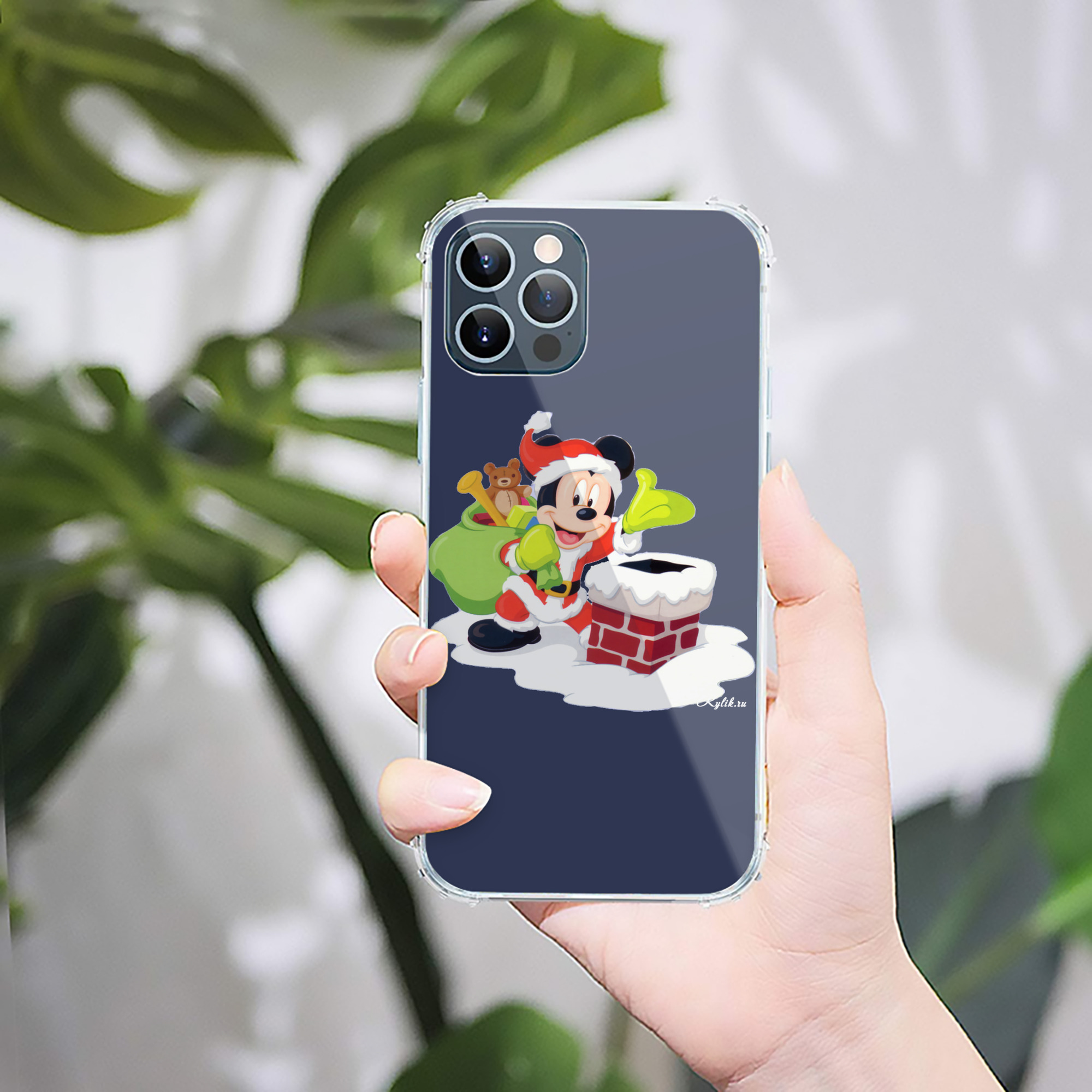 （画像用） ミッキーマウス Mickey Mouse 【iPhone 12シリーズ対応】透明スマホケース（クリアソフトケース）